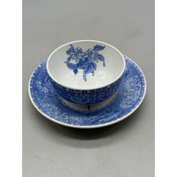 Spodes Camilla Copeland Blue & White Tea Cup & Saucer Set England 2 floral READ - Picture 3 of 9